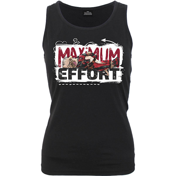 Deadpool Dam/Kvinnor Maximum Effort Ärmlös Topp M Svart Black M