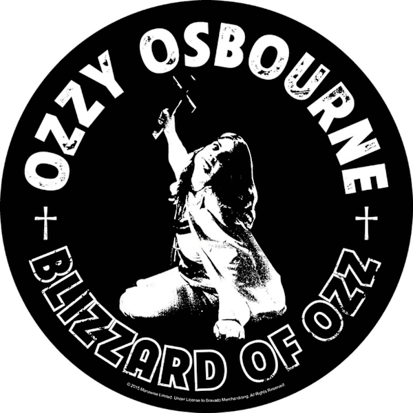 Ozzy Osbourne Blizzard Of Ozz Patch One Size Svart/Vit Black/White One Size