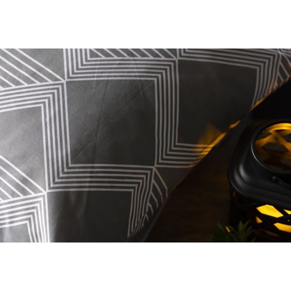 Belledorm Maddox Chevron Påslakan Set Superking Grå Grey Superking