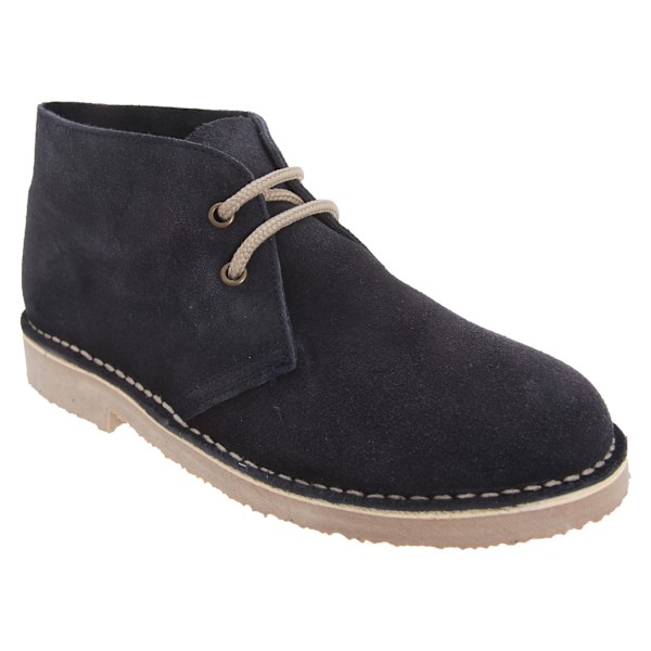 Roamers Unisex Real Suede Unlined Desert Boots 11 UK Nav Navy 11 UK