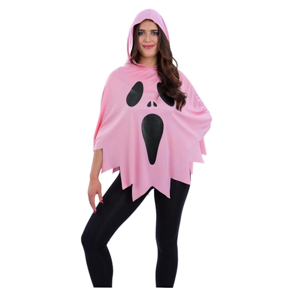 Smiffys Dam/Dam Ghost Kostym Poncho One Size Rosa Pink One Size