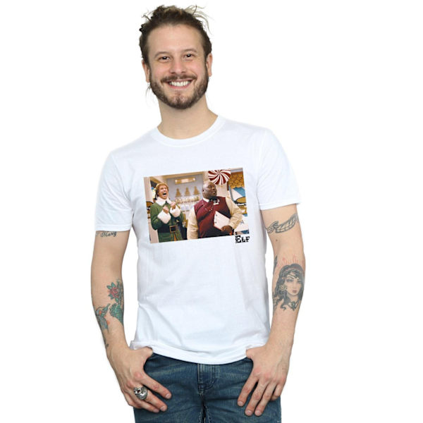 Elf Herr Jul Store Cheer T-Shirt 4XL Vit White 4XL