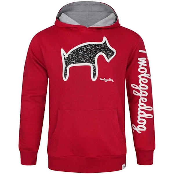 Two Legged Dog Herr Puff Print Hoodie L Röd Red L