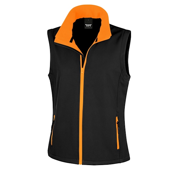 Result Core Dam/Damer Tryckbar Softshell Väst M Svart Black / Orange M