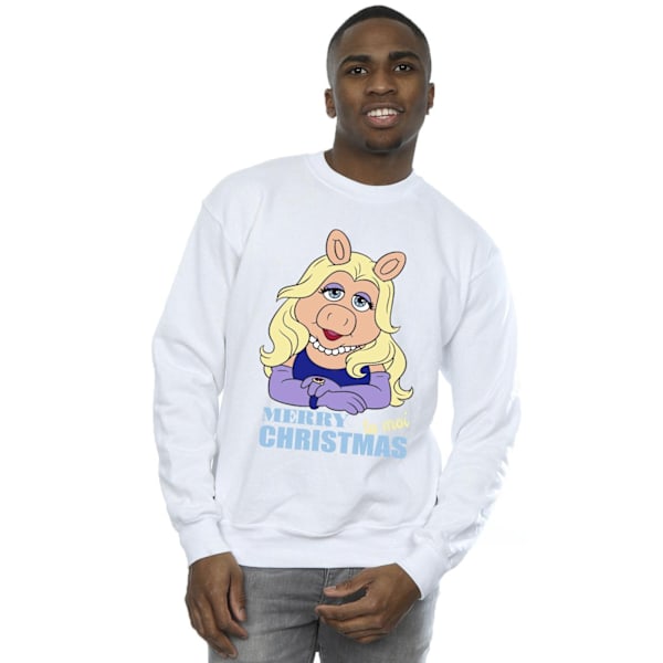 Disney Muppets Miss Piggy Queen of Holidays Sweatshirt XL för män White XL
