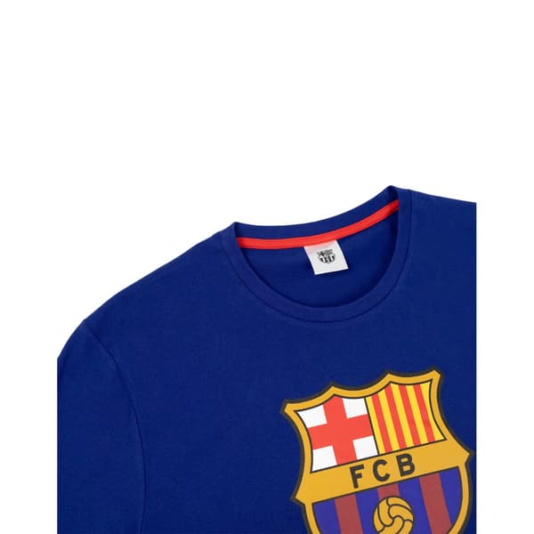 FC Barcelona Herr Crest Kortärmad Lång Pyjamas Set S Blå Blue S