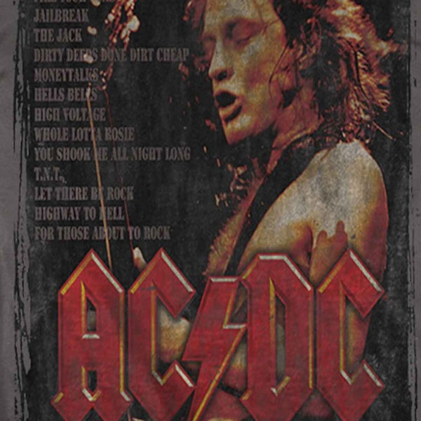 AC/DC Unisex Vuxen Donington Set T-Shirt M Charcoal Grey Charcoal Grey M