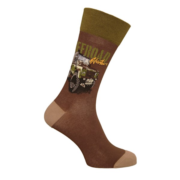 Simply Essentials Boys Toys Mens Safari Truck Socks 6-11 UK Bro Brown 6-11 UK