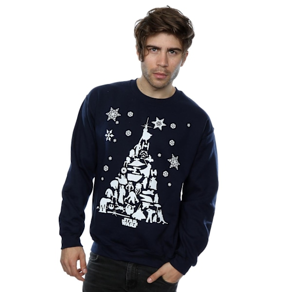 Star Wars Julgranströja för Män XL Marinblå Navy Blue XL