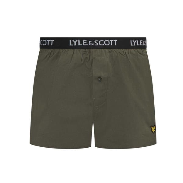 Lyle & Scott Herrvävda Boxershorts (2-pack) L Beetle/Svart Beetle/Black L