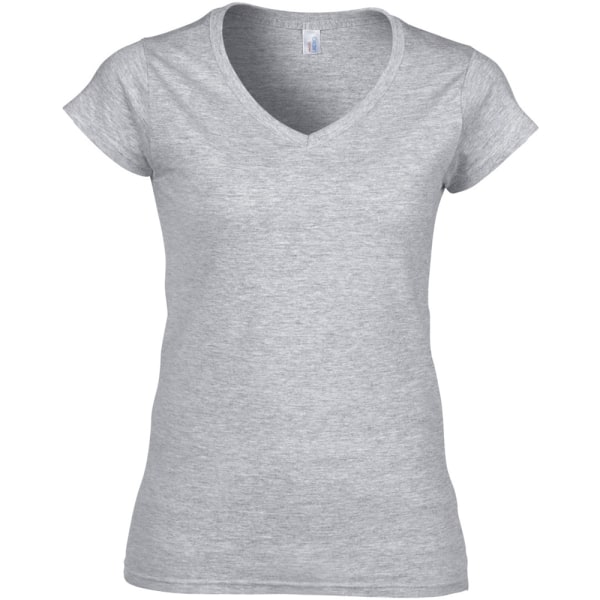 Gildan Ladies Soft Style Short Sleeve V-Neck T-Shirt XL Sport G Sport Grey (RS) XL