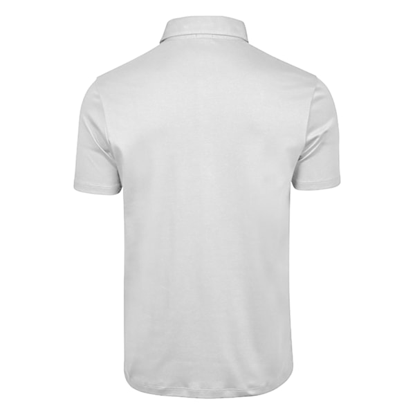 Tee Jays Herr Pima Kortärmad Bomull Polotröja 2XL Vit White 2XL