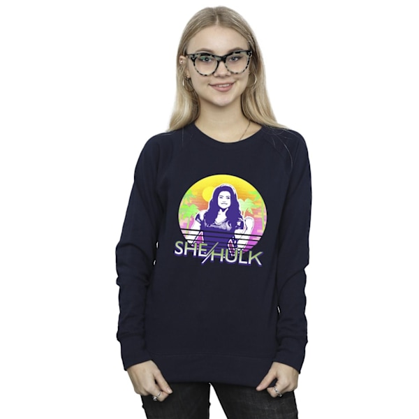 Marvel Dam/Kvinnor She-Hulk: Attorney At Law Solnedgång Leende Sweatshirt Sports Grey XXL