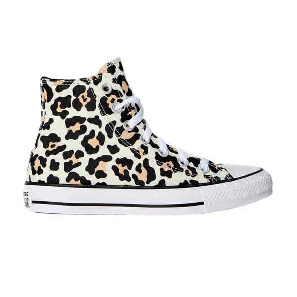 Converse Dam/Dam Klassisk Hi Leopardmönstrad Platt Hög Topp T Leopard 5 UK