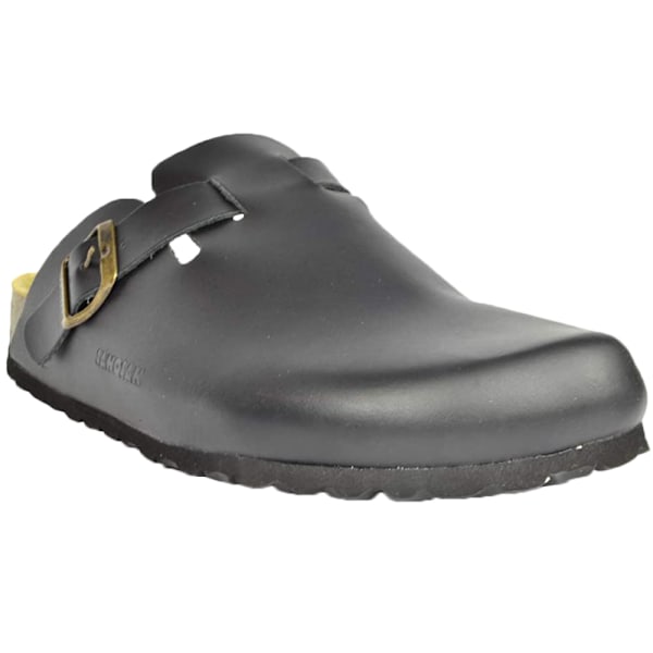 Sanosan Mens Berlin Nappa Lädersandaler 10 UK Svart Black 10 UK