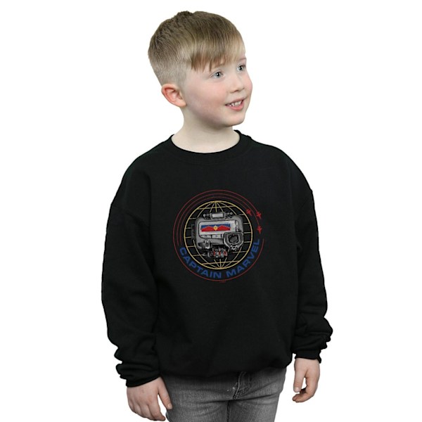 Marvel Boys Captain Marvel Pager Sweatshirt 9-11 år Svart Black 9-11 Years