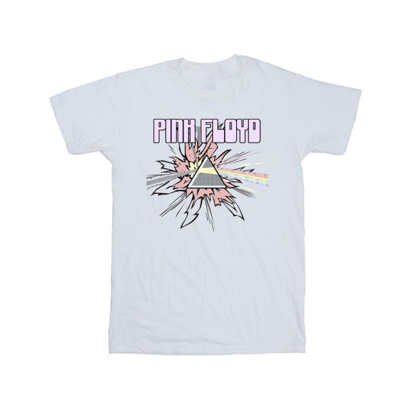 Pink Floyd Girls Pastell Triangel T-shirt i bomull 3-4 år Vit White 3-4 Years