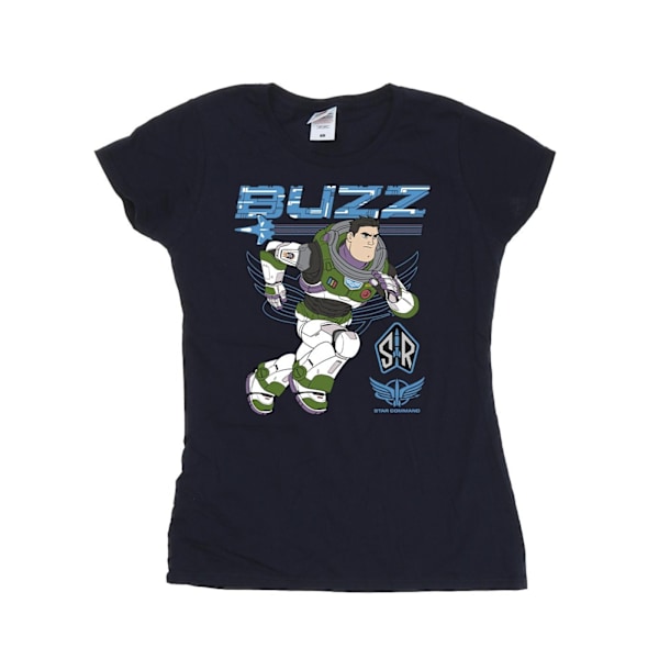Disney Dam/Kvinnor Lightyear Buzz Run To Action Bomull T-Shir Navy Blue S