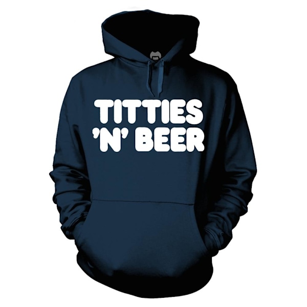 Frank Zappa Unisex Adult Titties ´N´ Beer Hoodie S Blå Blue S