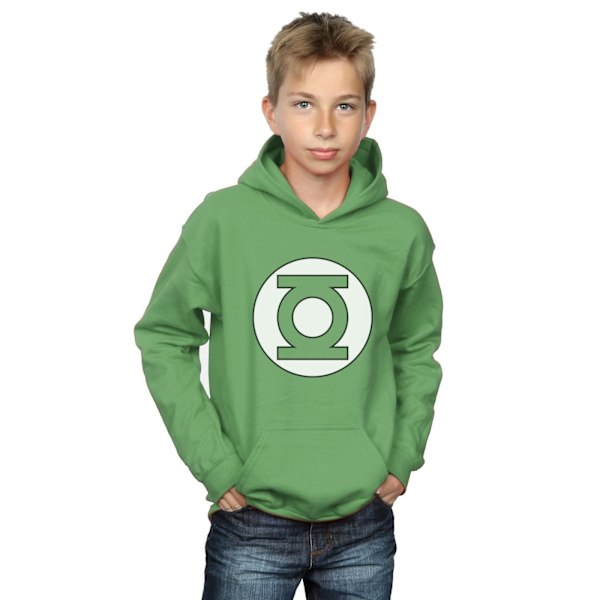 DC Comics Boys Green Lantern Logo Hoodie 7-8 år Irländsk grön Irish Green 7-8 Years