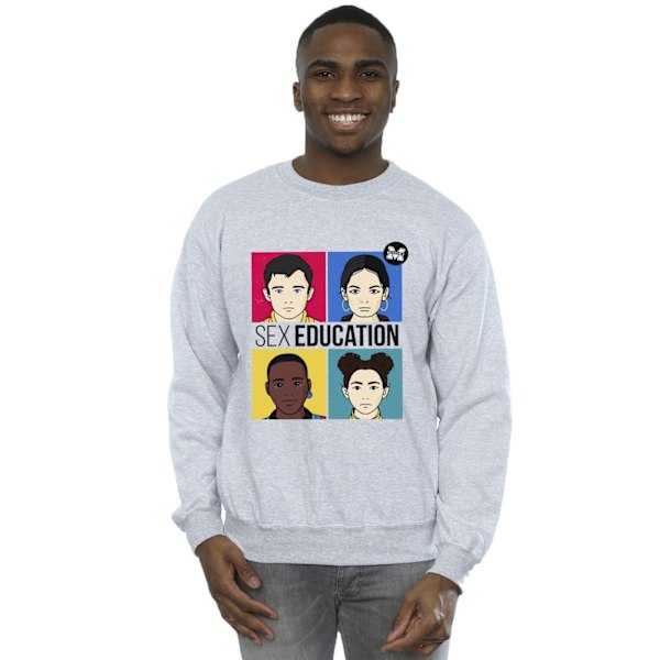 Netflix Mens Sex Education Teen Illustrated Sweatshirt 4XL Spor Sports Grey 4XL