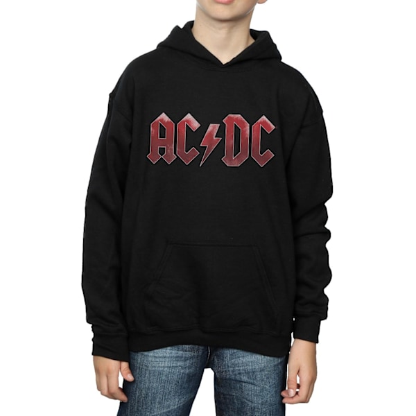 AC/DC Boys Red Ice Logo Hoodie 12-13 år Svart Black 12-13 Years