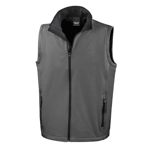 Result Herr Printable Softshell Body Warmer 4XL Charcoal Grey/B Charcoal Grey/Black 4XL