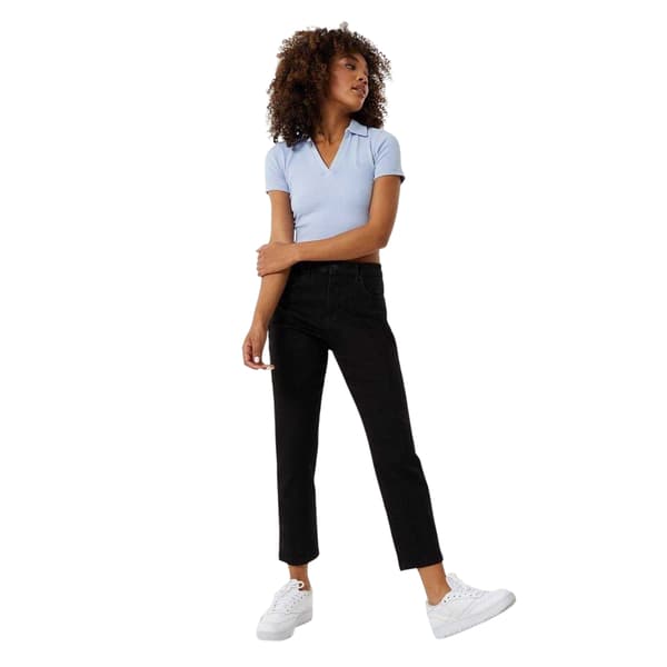Jack Wills Dam Stella Denim High Rise Slim Jeans 28L Solid Black 28L