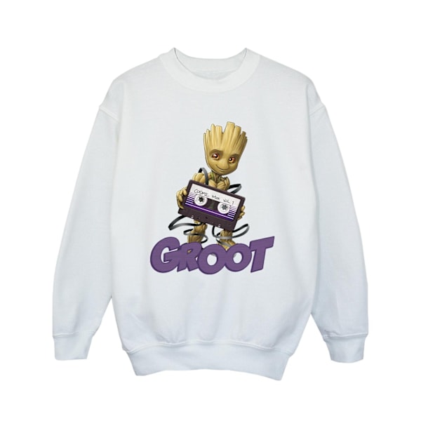 Guardians Of The Galaxy Girls Groot Kassett Sweatshirt 3-4 År White 3-4 Years