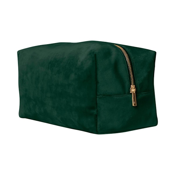 Bagbase Sammet Accessoarväska 28cm x 14cm Mörk Smaragd Dark Emerald 28cm x 14cm
