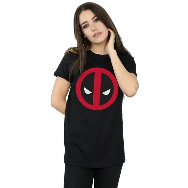 Marvel Dam/Dam Deadpool Stor Ren Logotyp Bomull Boyfriend Black XL