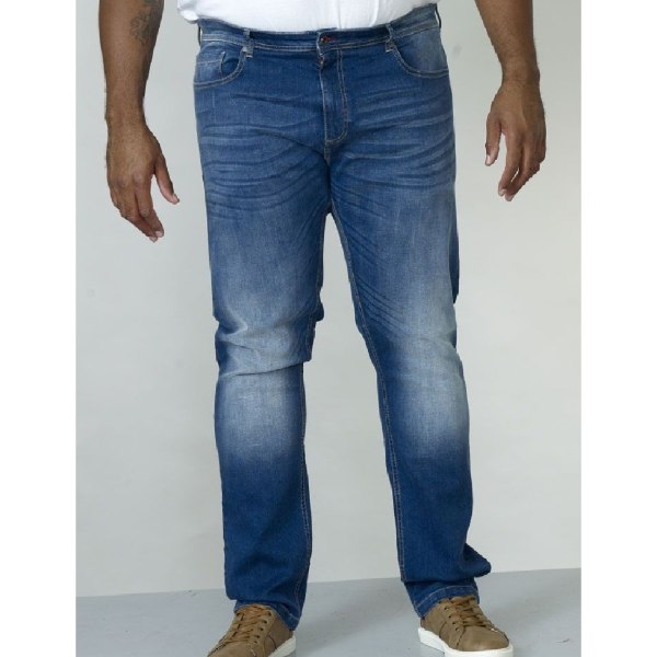 D555 Herr Ambrose King Size Tapered Fit Stretch Jeans 62R Dark Dark Blue 62R