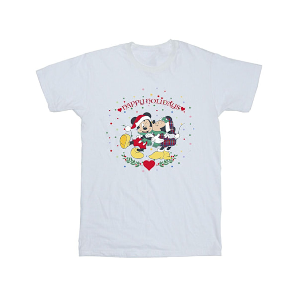 Disney Herr Mickey Mouse Mickey Minnie Jul T-shirt S Vit White S