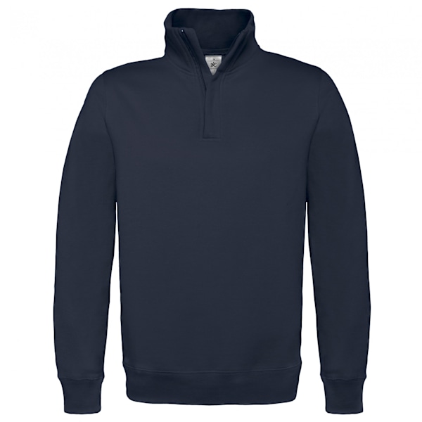 B&C Herr ID.004 1/4 Dragkedja Sweatshirt S Marinblå Navy S