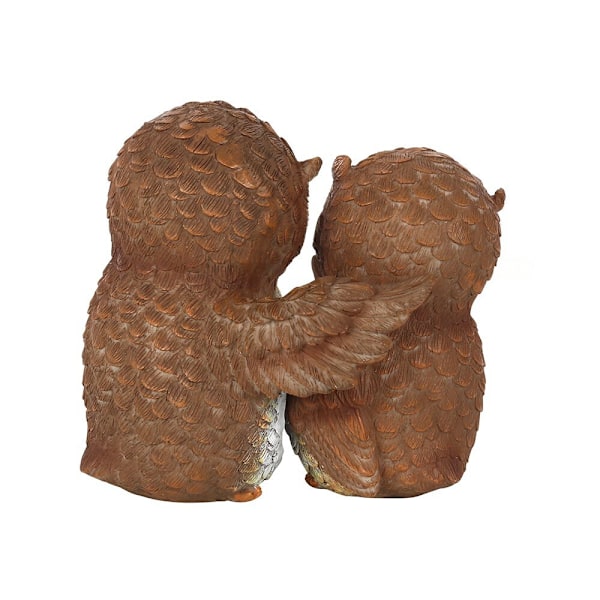 Something Different Birds Of A Feather Uggla Prydnad En Storlek Br Brown/White One Size