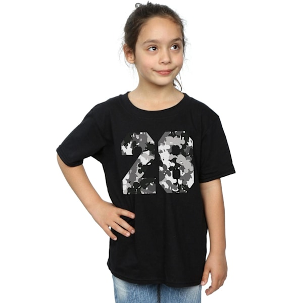 Disney Girls Mickey Mouse Mönster 28 Bomull T-shirt 5-6 År B Black 5-6 Years