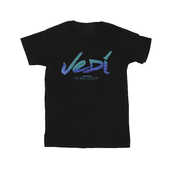 Star Wars Boys Obi-Wan Kenobi Jedi Painted Font T-Shirt 3-4 år Black 3-4 Years