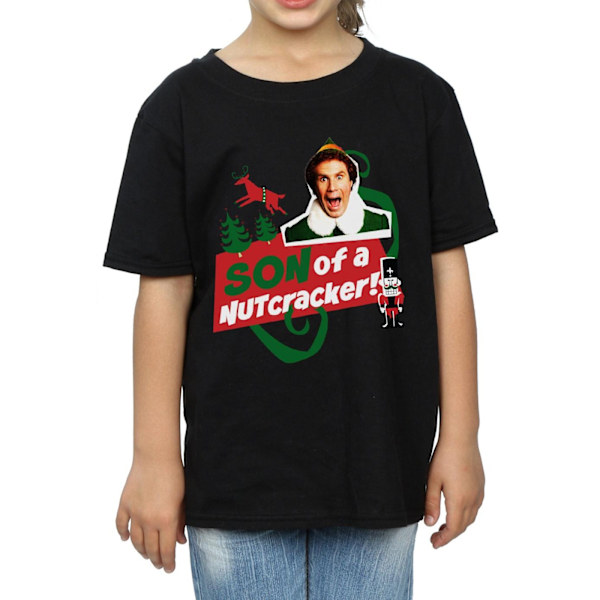 Elf Girls Son Of A Nutcracker Bomull T-shirt 7-8 År Svart Black 7-8 Years