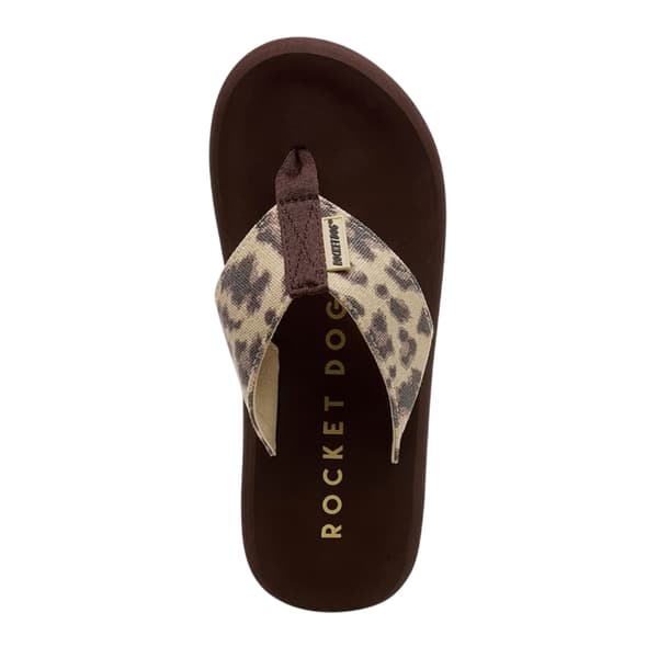 Rocket Dog Dam/Dam Adios Leopardmönstrade Flip Flops 6 UK Tan Tan 6 UK