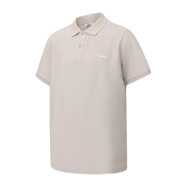 Slazenger Herr Broderad Logotyp Pikétröja M Stone Stone M