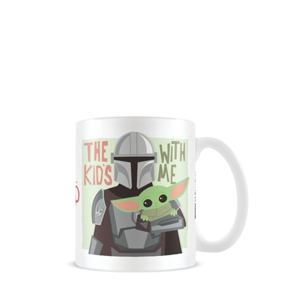 Star Wars: The Mandalorian The Kids With Me Mugg One Size Vit/ White/Grey One Size