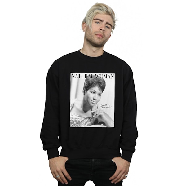 Aretha Franklin Mens Natural Woman Sweatshirt XXL Svart Black XXL