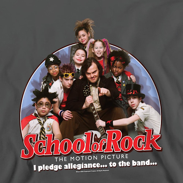 School of Rock Unisex Vuxen I Pledge Allegiance Sweatshirt XL C Charcoal XL