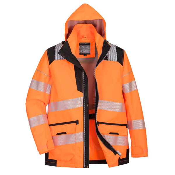Portwest Mens PW3 5 In 1 Hi-Vis Safety Jacket L Orange/Svart Orange/Black L