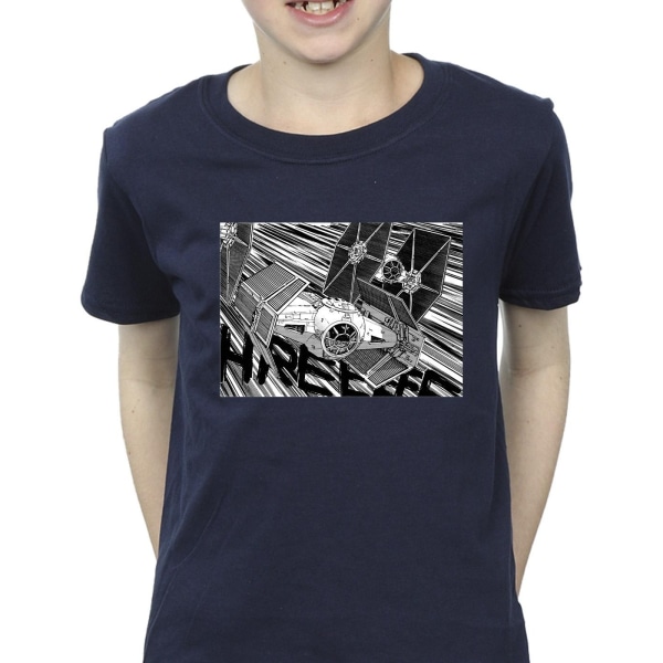 Star Wars Boys Anime Plane T-shirt 7-8 år Marinblå Navy Blue 7-8 Years