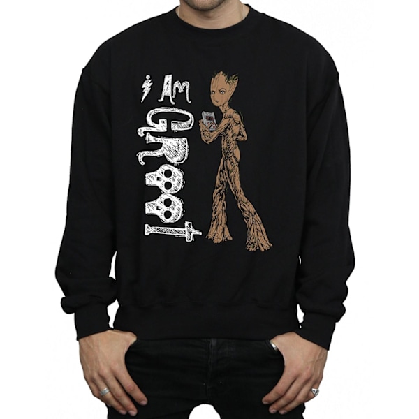 Marvel Mens Avengers Infinity War I Am Teenage Groot Sweatshirt Black M