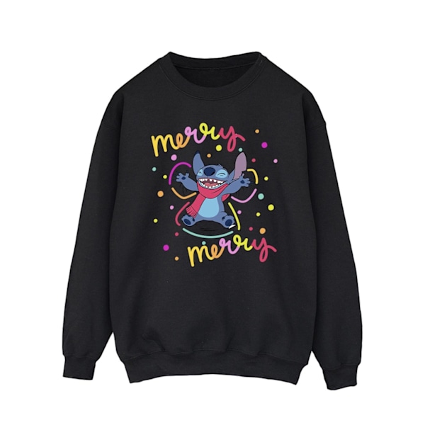 Disney Herr Lilo & Stitch Merry Rainbow Sweatshirt XXL Svart Black XXL