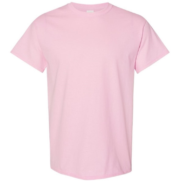 Gildan Herr kraftig bomull kortärmad T-shirt S ljusrosa Light Pink S