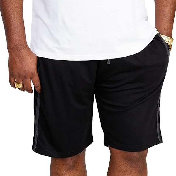 Duke Herr D555 Rayan Jersey Sidostickade Kingsize Shorts (2-pack) Black/Charcoal XXL
