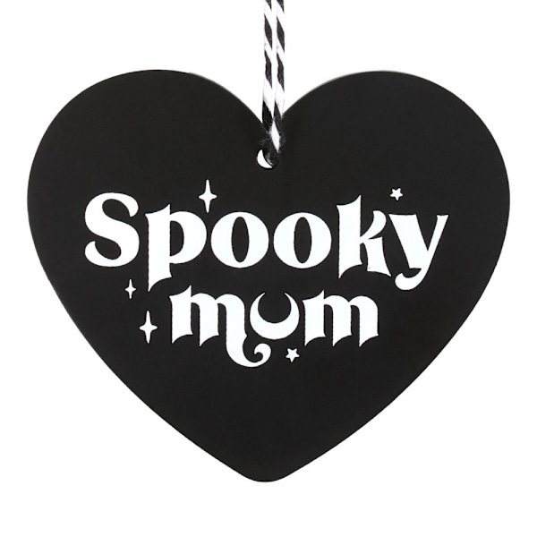 Something Different Spooky Mum Hjärtformad Hängande Skylt One Size Svart Black/White One Size